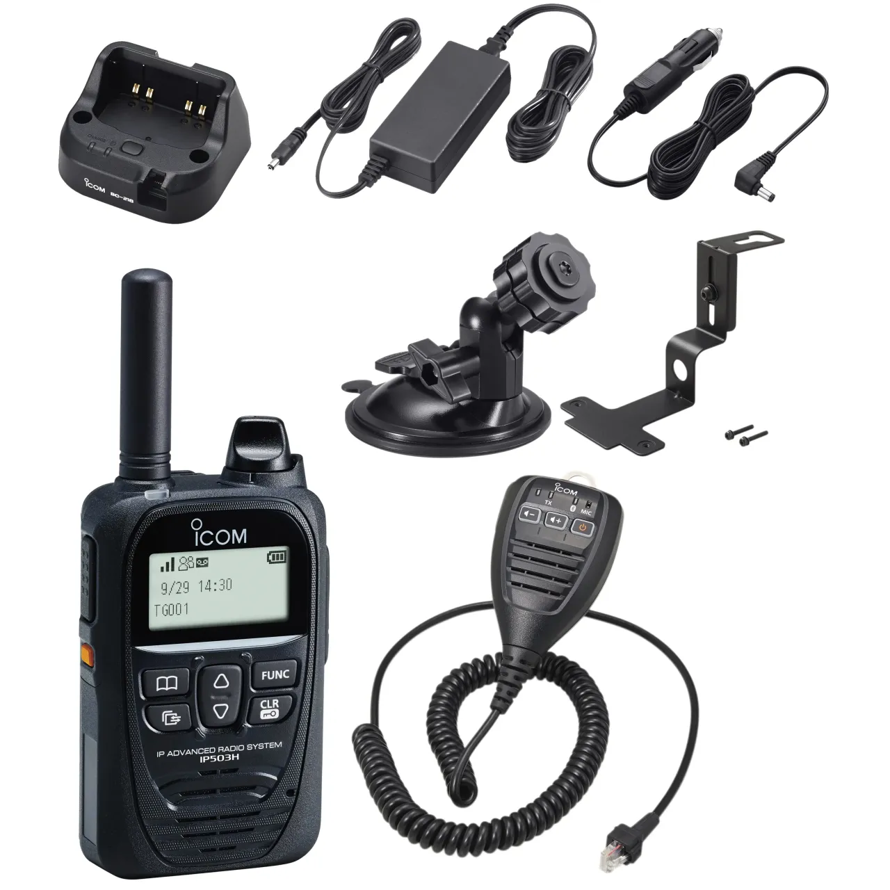 Portatif LTE ICOM IP503H en pack voiture